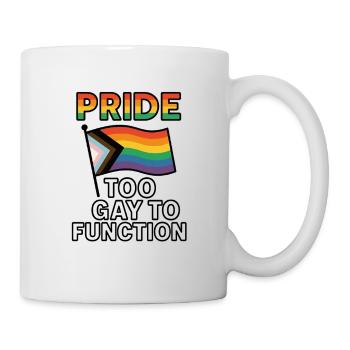 Conception colorée du drapeau de la fierté avec humour - Mug blanc - blanc - Droite