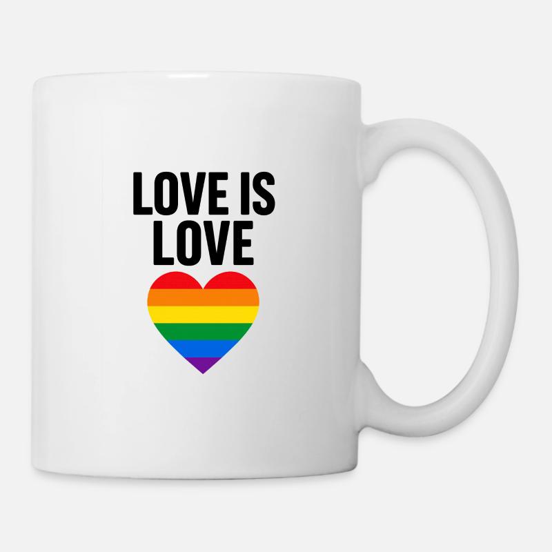Rainbow heart for diversity and love - Mug - white