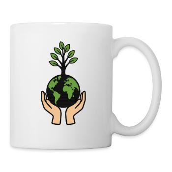 Arbre du monde en forme de cœur - Mug blanc - blanc - Droite