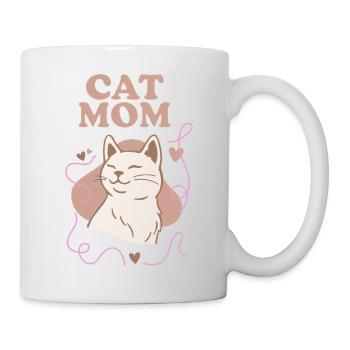 Cat Mom - Tasse - Weiß - Rechts