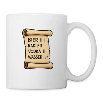 Humorous beer and schnapps manifesto - Mug - white - Right