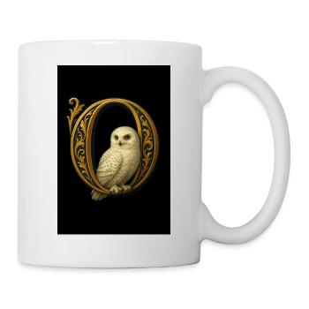 O – Magisches Ornament mit Schneeeule - Tasse - Weiß - Rechts