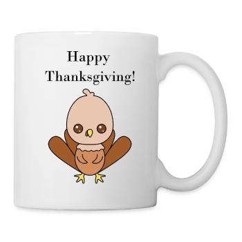 Illustration de dinde mignonne pour Thanksgiving - Mug blanc - blanc - Droite