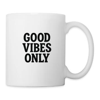 Typographie rétro Vibes Only | État positif - Mug blanc - blanc - Droite