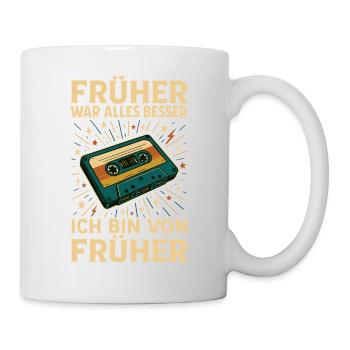 Retro Cassette Design for Nostalgia - Mug - white - Right