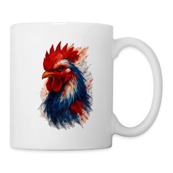 Französischer Hahn (Trikolore) - Tasse - Weiß - Rechts