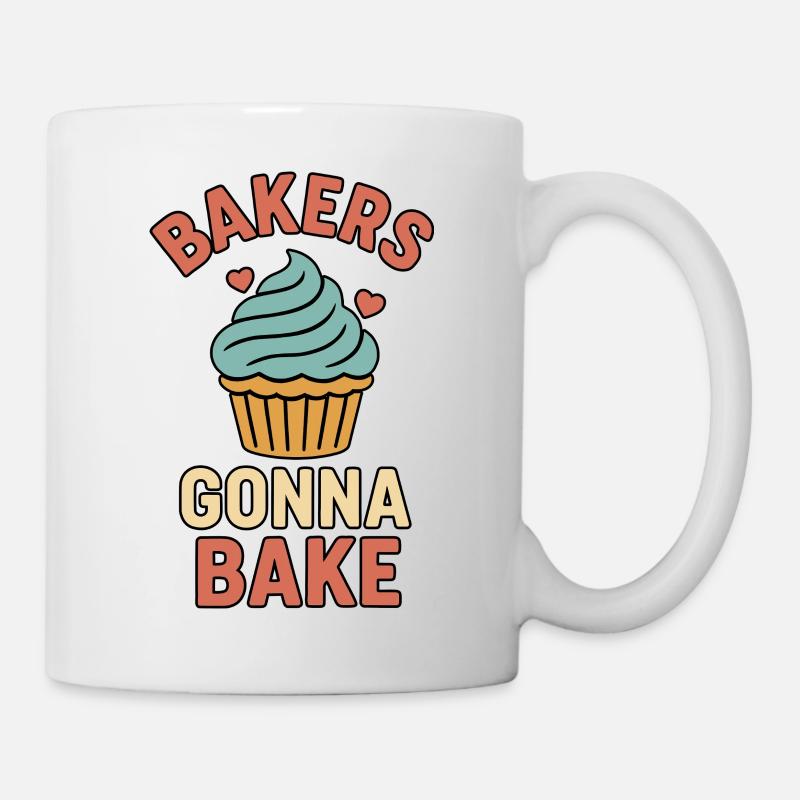 Motifs de gâteaux avec des paroles humoristiques - Mug blanc - blanc