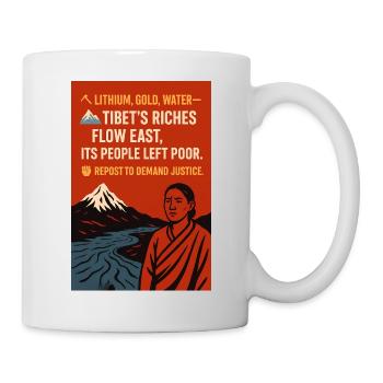FLOW EAST - Tibet Wealth and Social Justice - Mug - white - Right
