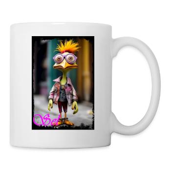 Excellente poupée oiseau au style nerd - Mug blanc - blanc - Droite
