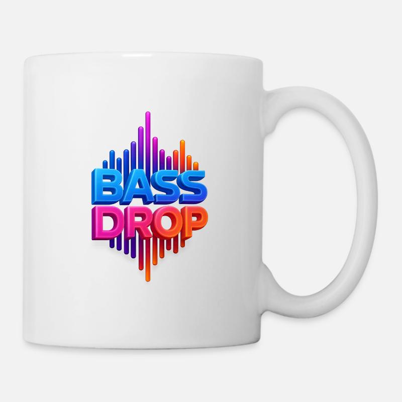 Lebendige Bass-Visualisierung - Tasse - Weiß