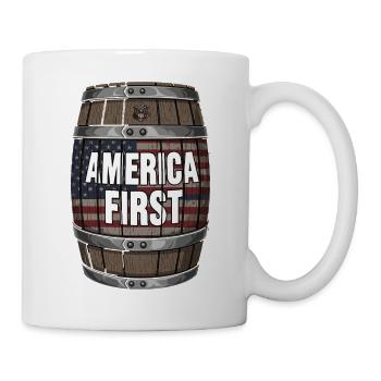Amerikas erstes Patriot Laufdesign - Tasse - Weiß - Rechts