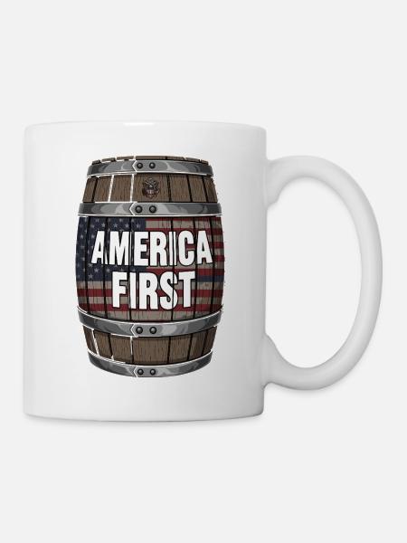 Amerikas erstes Patriot Laufdesign - Tasse - Weiß
