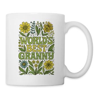 World's Best Granny Floral Tribute - Mug - white - Right