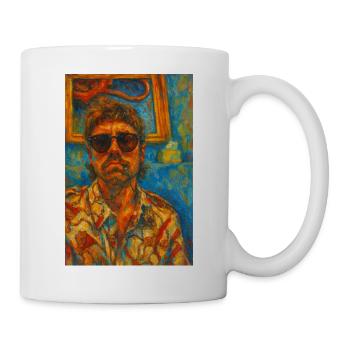 Portrait artistique à l'huile vibrant - Mug blanc - blanc - Droite