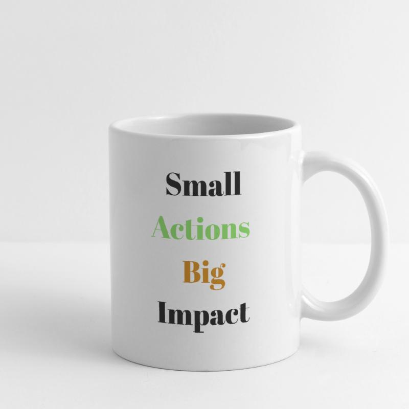 Conception typographique d’actions audacieuses dynamiques Mug blanc