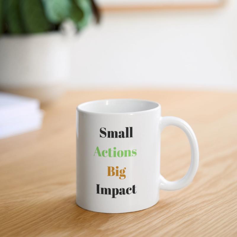 Conception typographique d’actions audacieuses dynamiques Mug blanc