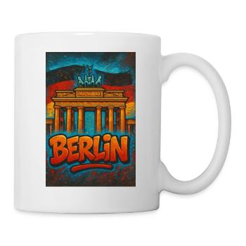 Grafiti Berlin T-shirt with Brandenburg Gate - Mug - white - Right