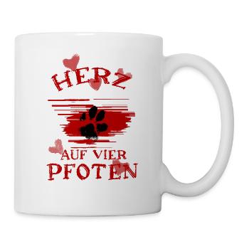 Coeur sur quatre pattes Design - Mug blanc - blanc - Droite