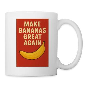 Humorous slogan with vibrant banana - Mug - white - Right