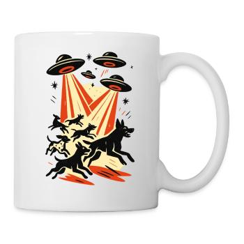 Alien UFOs UFO Galactic Dogs Beam Gift - Mug - white - Right