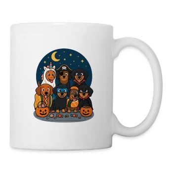 Halloween Kinder Hunde - Tasse - Weiß - Rechts