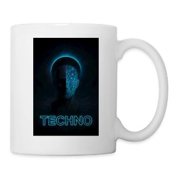 Conception de portrait techno futuriste - Mug blanc - blanc - Droite