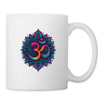 Psychedelisches Om Goa Mandala - Tasse - Weiß - Rechts