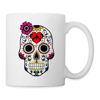 Sugar skull Halloween - Mug - white - Right