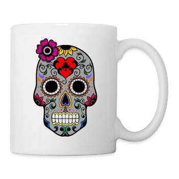 Sugar skull Halloween - Mug - white - Right