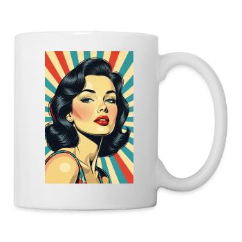 Style rétro Diva R01 - Mug blanc - blanc - Droite