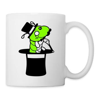 Caterpillar Sir Mr rich monocle top hat magician - Mug - white - Right