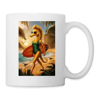 Surfer Humanoides Seepferdchen - Tasse - Weiß - Rechts