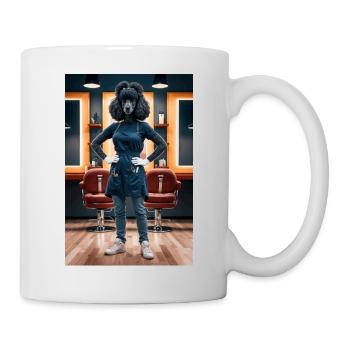 Humanoid Poodle Hairdresser - Mug - white - Right