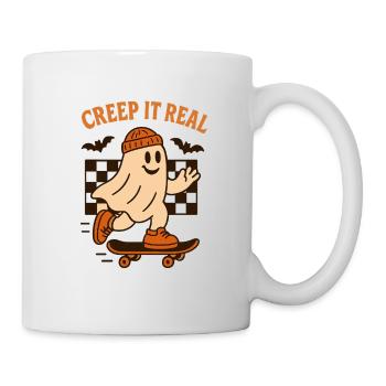 Skateboarding Ghost Halloween - Mug - white - Right