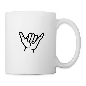 Mystischer Wald Sonnenuntergang Illustration - Tasse - Weiß - Rechts