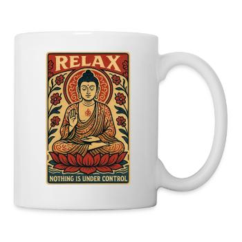 Relax Buddha Meditation Art - Mug - white - Right