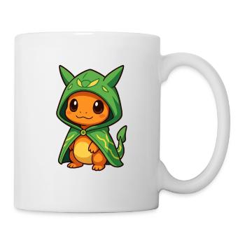 Kleiner Drache im Zaubererumhang - Tasse - Weiß - Rechts
