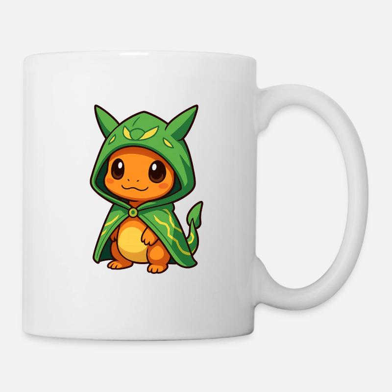 Kleiner Drache im Zaubererumhang - Tasse - Weiß