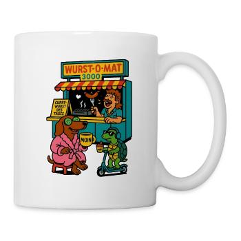Dackel Imbiss Moin - Tasse - Weiß - Rechts
