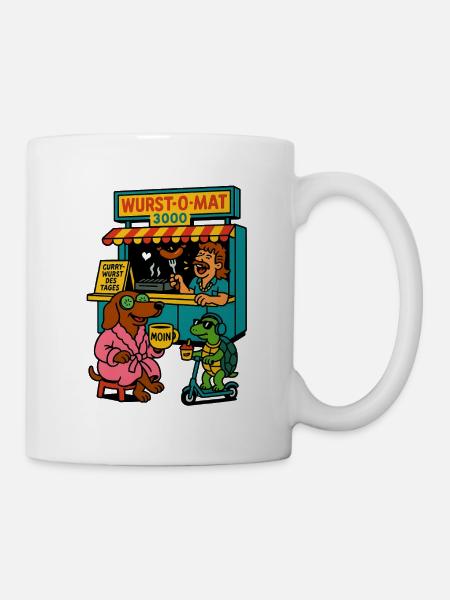 Dackel Imbiss Moin - Tasse - Weiß