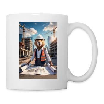 Humanoid Beaver Architect - Mug - white - Right