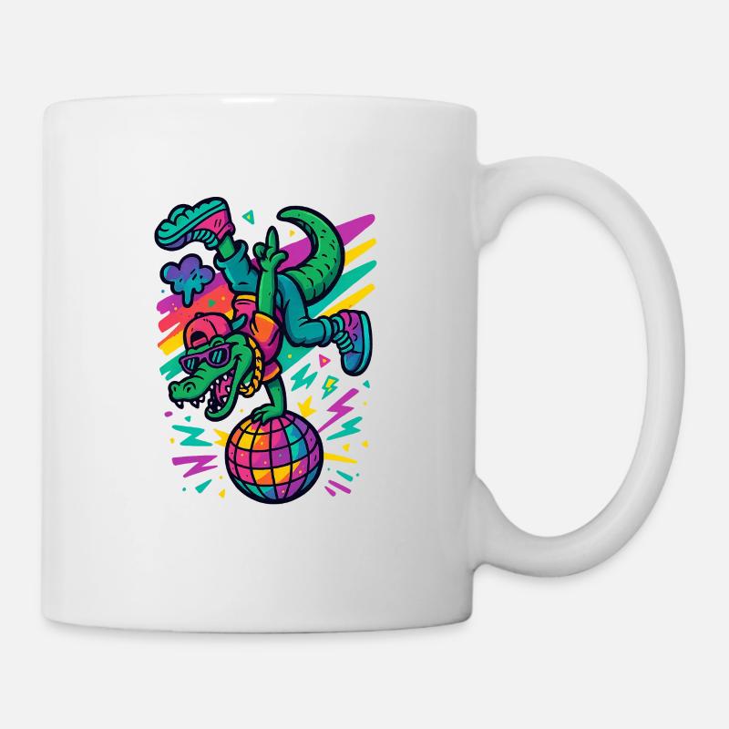 Breakdance Alligator - Mug - white