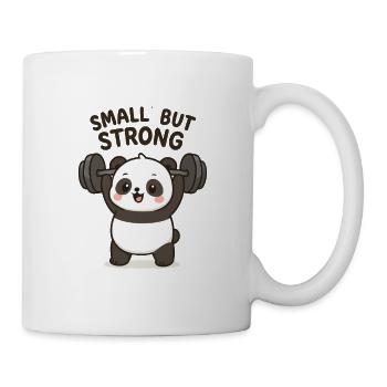 Kleiner Panda mit Gewichtheber-Motiv - Tasse - Weiß - Rechts