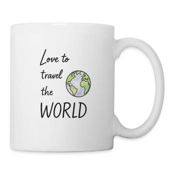 Voyage Amour Terre Illustration - Mug blanc - blanc - Droite