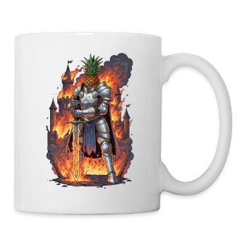 Le chevalier ananas dans le château de feu - Mug blanc - blanc - Droite