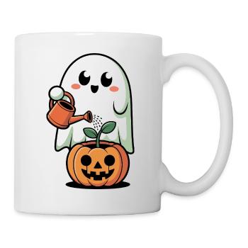 Cute Ghost Pumpkin Halloween Design - Mug - white - Right