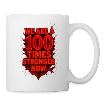 Empowering 100 Times Stronger Anime Quote - Mug - white - Right