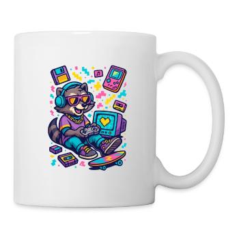 Raccoon Gamer - Mug blanc - blanc - Droite