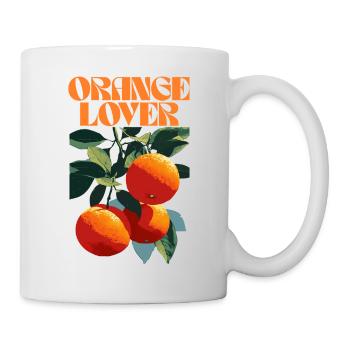 Orange Lover Frucht Illustration - Tasse - Weiß - Rechts