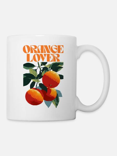 Orange Lover Frucht Illustration - Tasse - Weiß